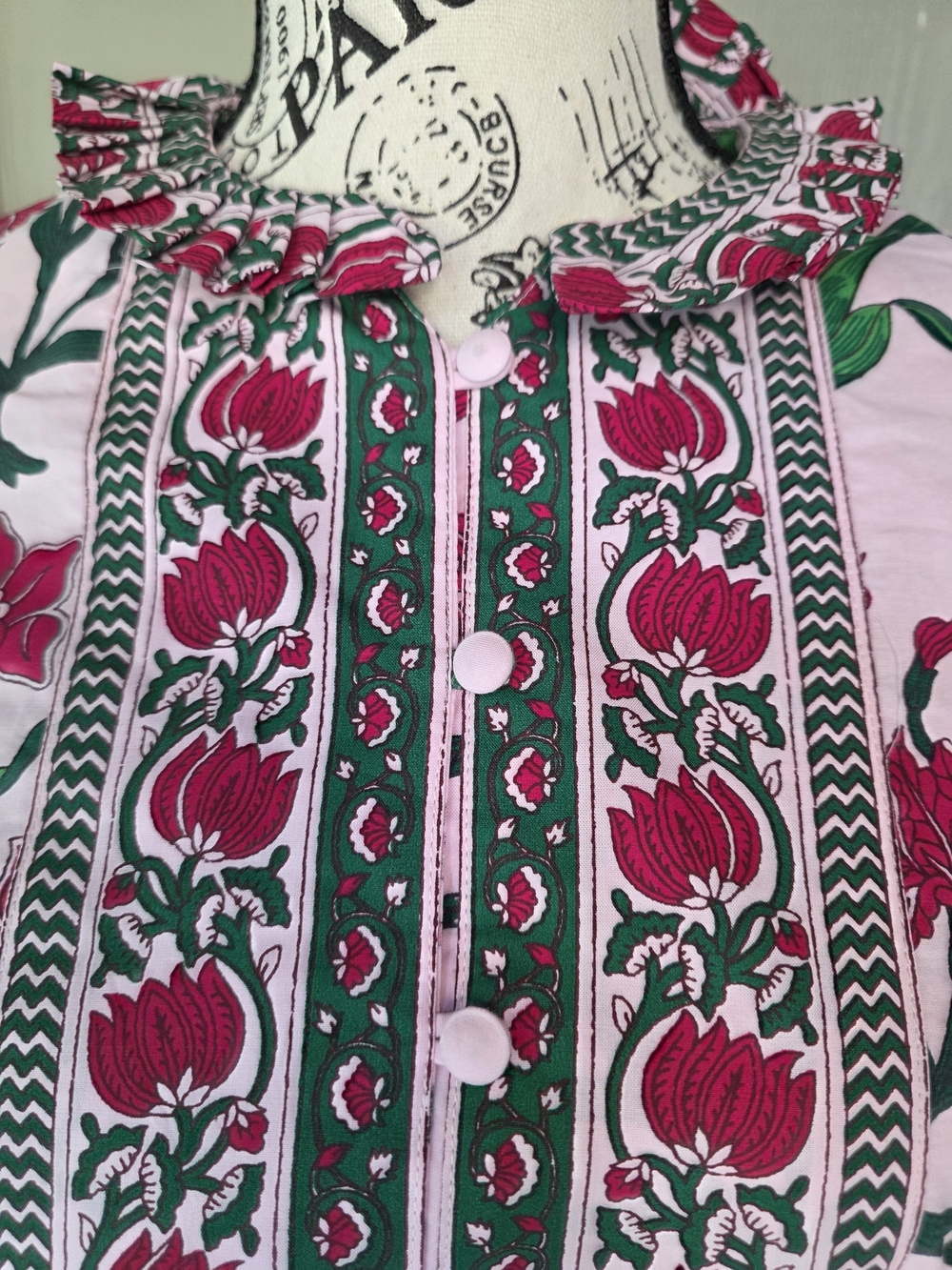 Elegant Southern Pink Floral Maxi Dress with Belt-NWT - Picture 3 of 10
